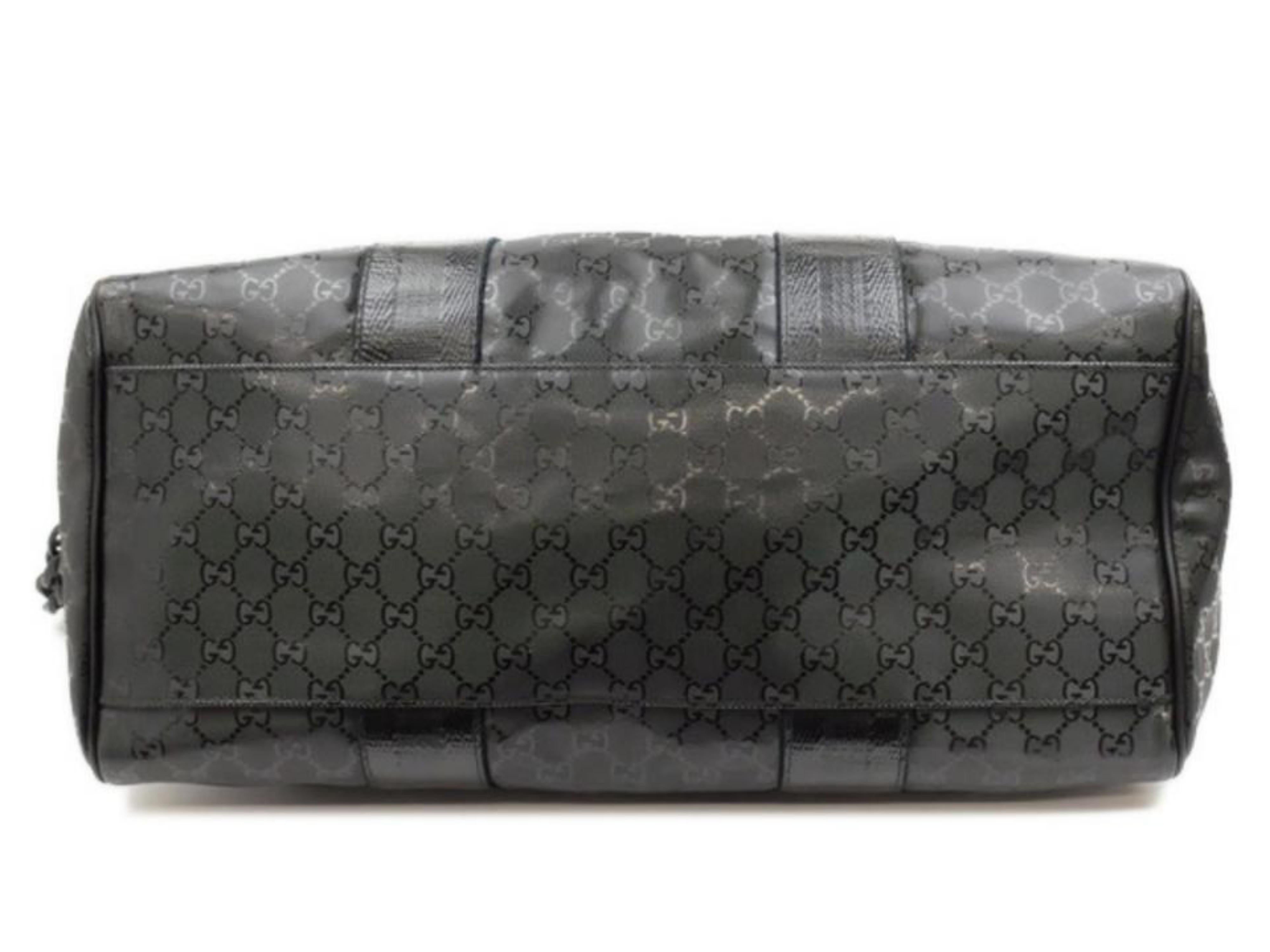 Gucci Extra Large Imprime Chain 226159 Black Coated Canvas Tote For Sale 4