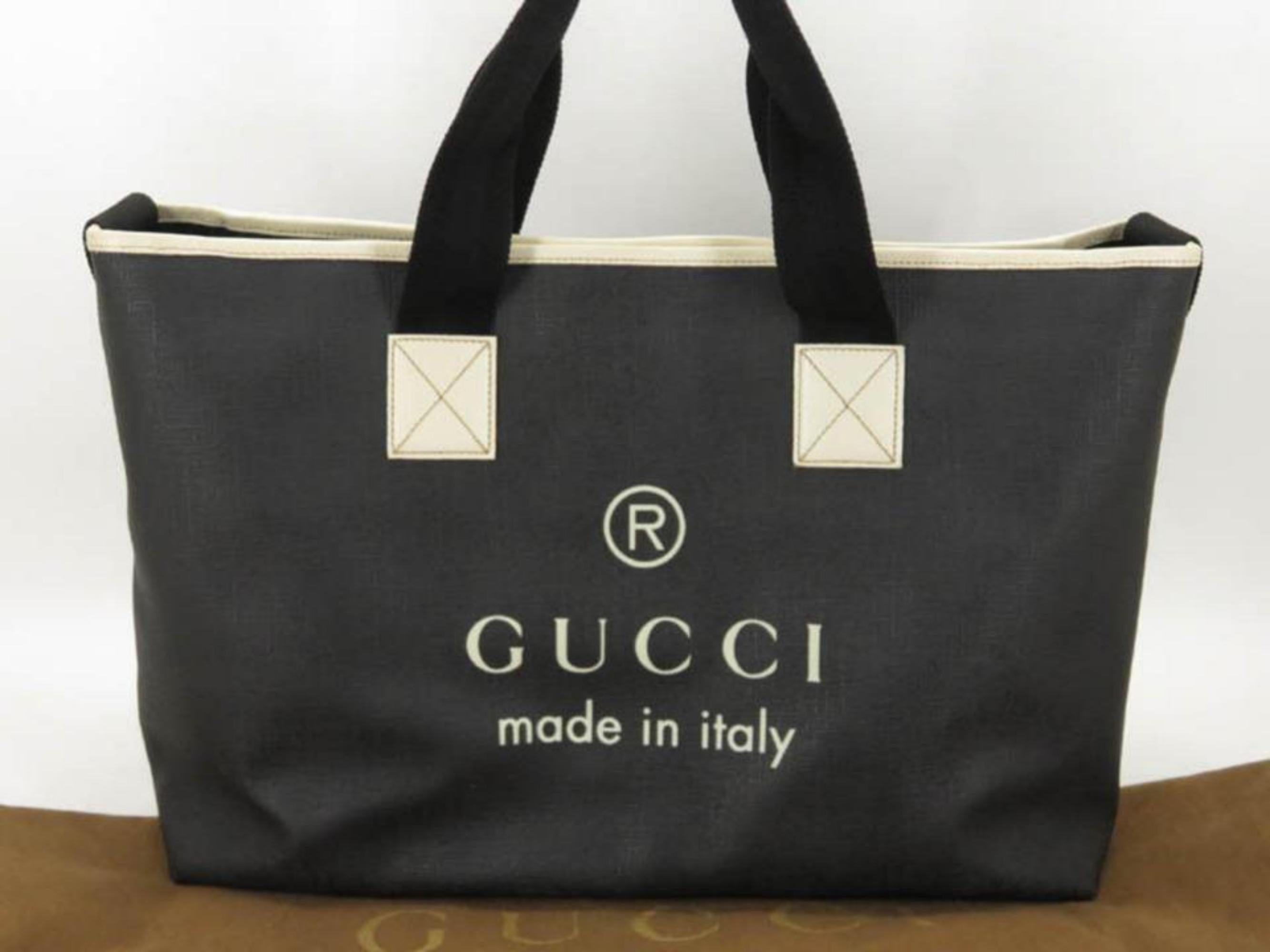 Gucci Extra Large Logo Supreme 2way Shopper 868896 Black Coated Canvas Tote For Sale 1
