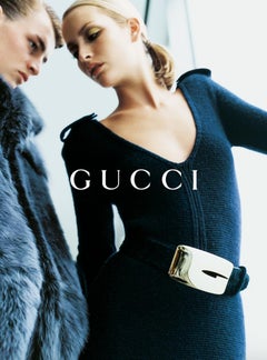Gucci F/W 1996 black pony hair golden logo buckle belt