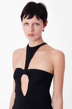 Gucci  F/W 2004 Black Silk Cut-out Top