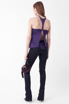 Gucci F/W 2004 Purple Silk Cut-out Top