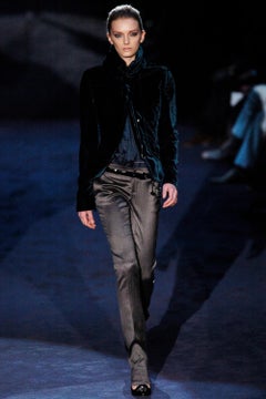 Gucci F/W 2005 Deep Green Velvet Riding Jacket