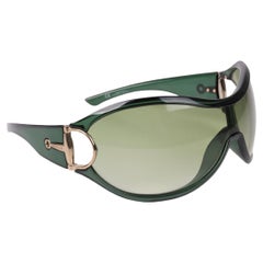 Gucci F/W 2005 green shield horsebit sunglasses