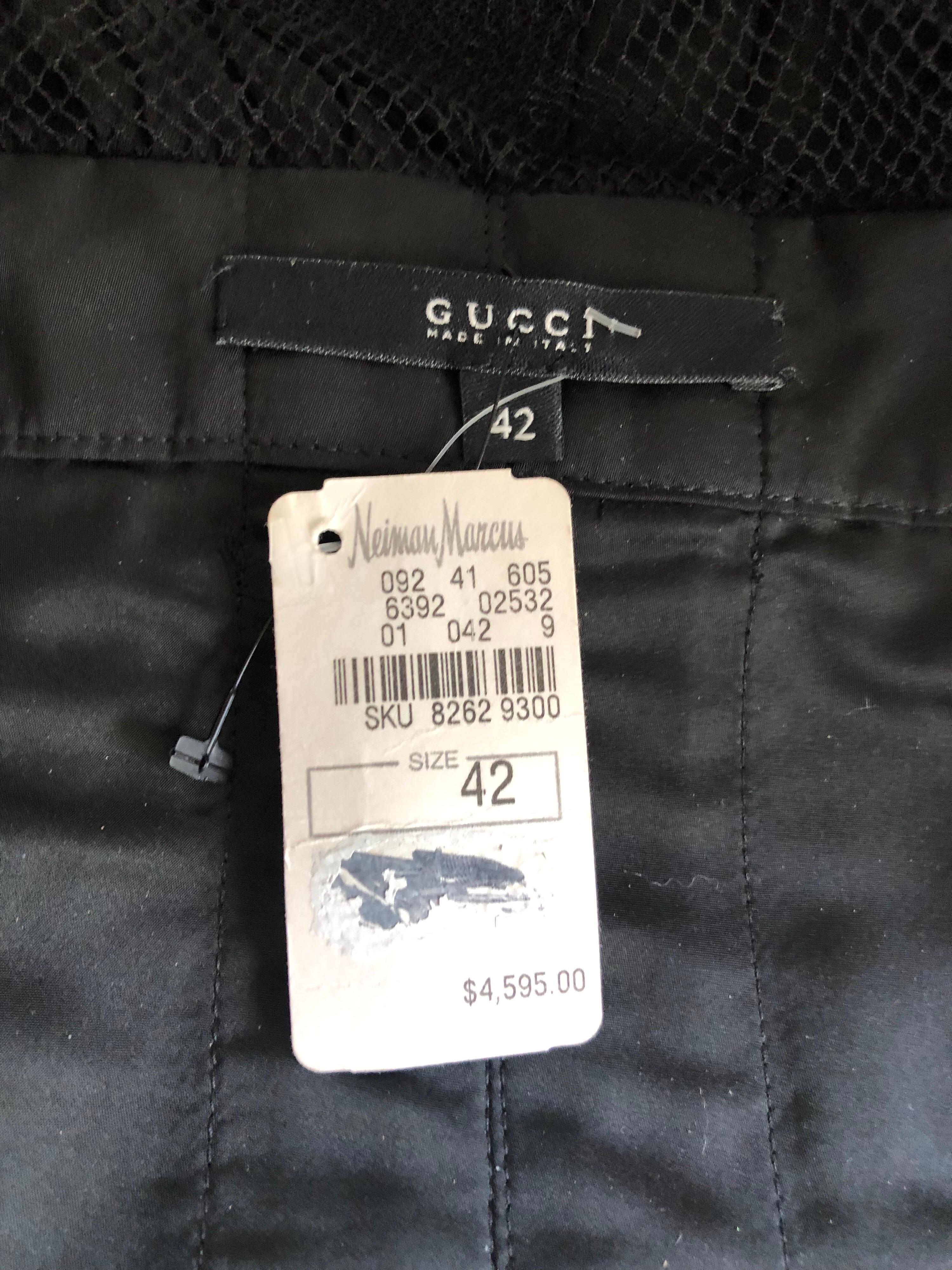 Gucci F/W 2005 Laufsteg verschönertes schwarzes Seidenkleid mit Trägern im Angebot 6