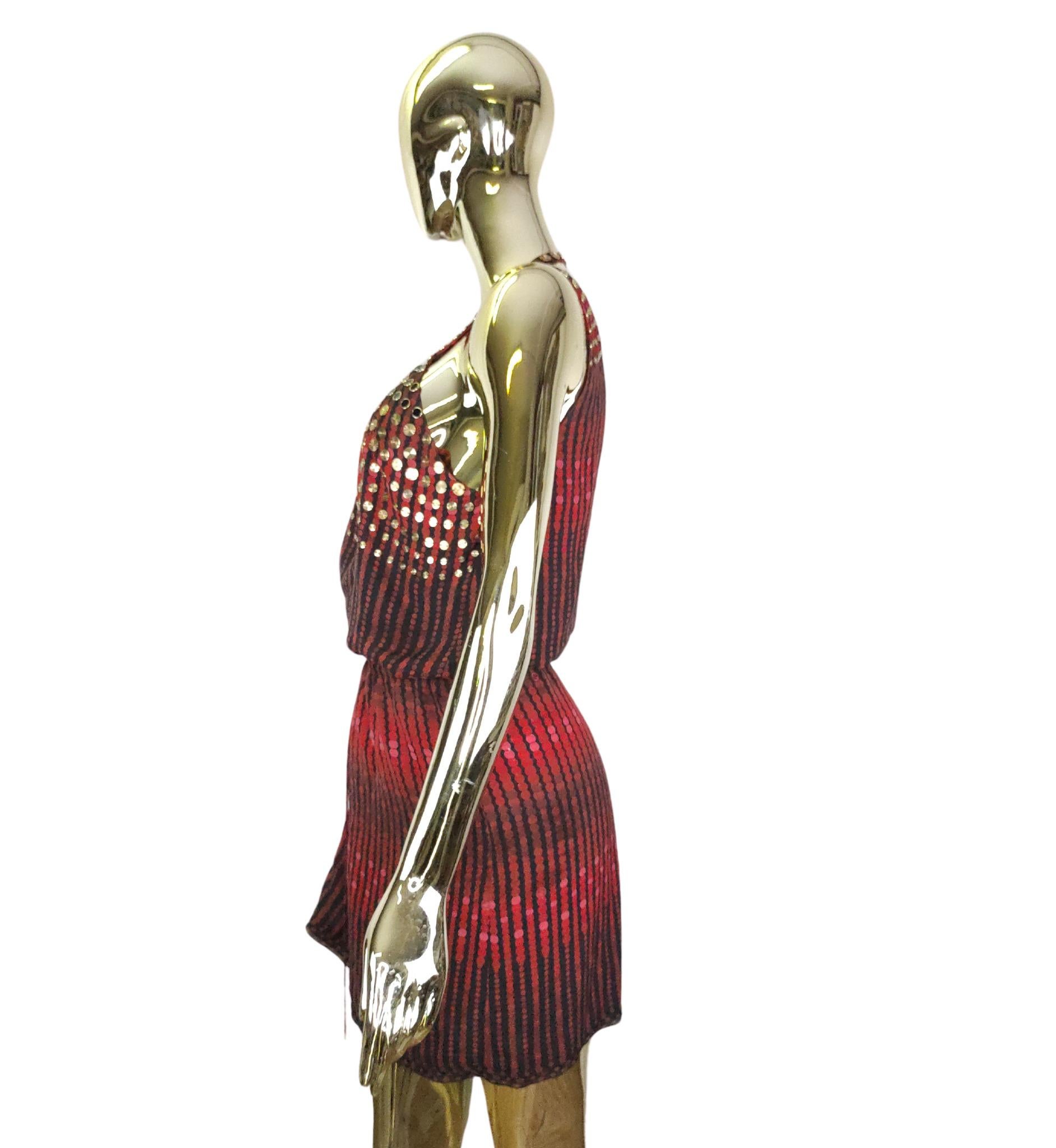 De las mujeres Vestido de seda roja de lunares Gucci F/W 2006 en venta