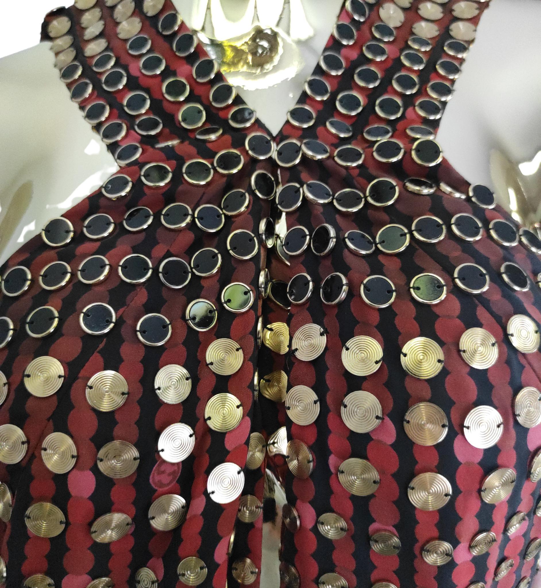 Vestido de seda roja de lunares Gucci F/W 2006 en venta 2
