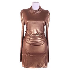 F/W 2006 Gucci Runway Gold Metallic Mini Dress
