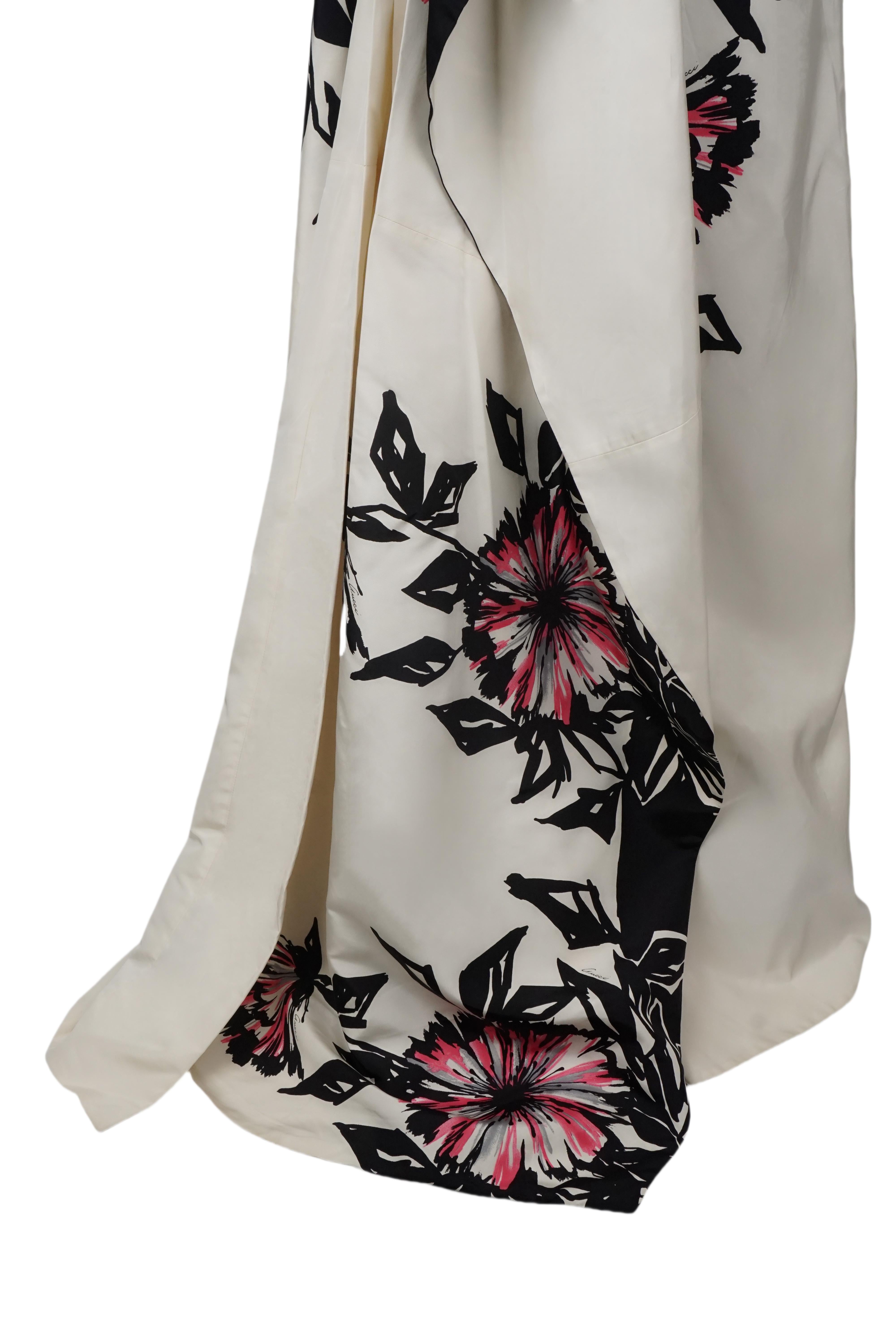Gucci F/w 2008 Vestito Origami a tubo dipinto di fiori in vendita 7