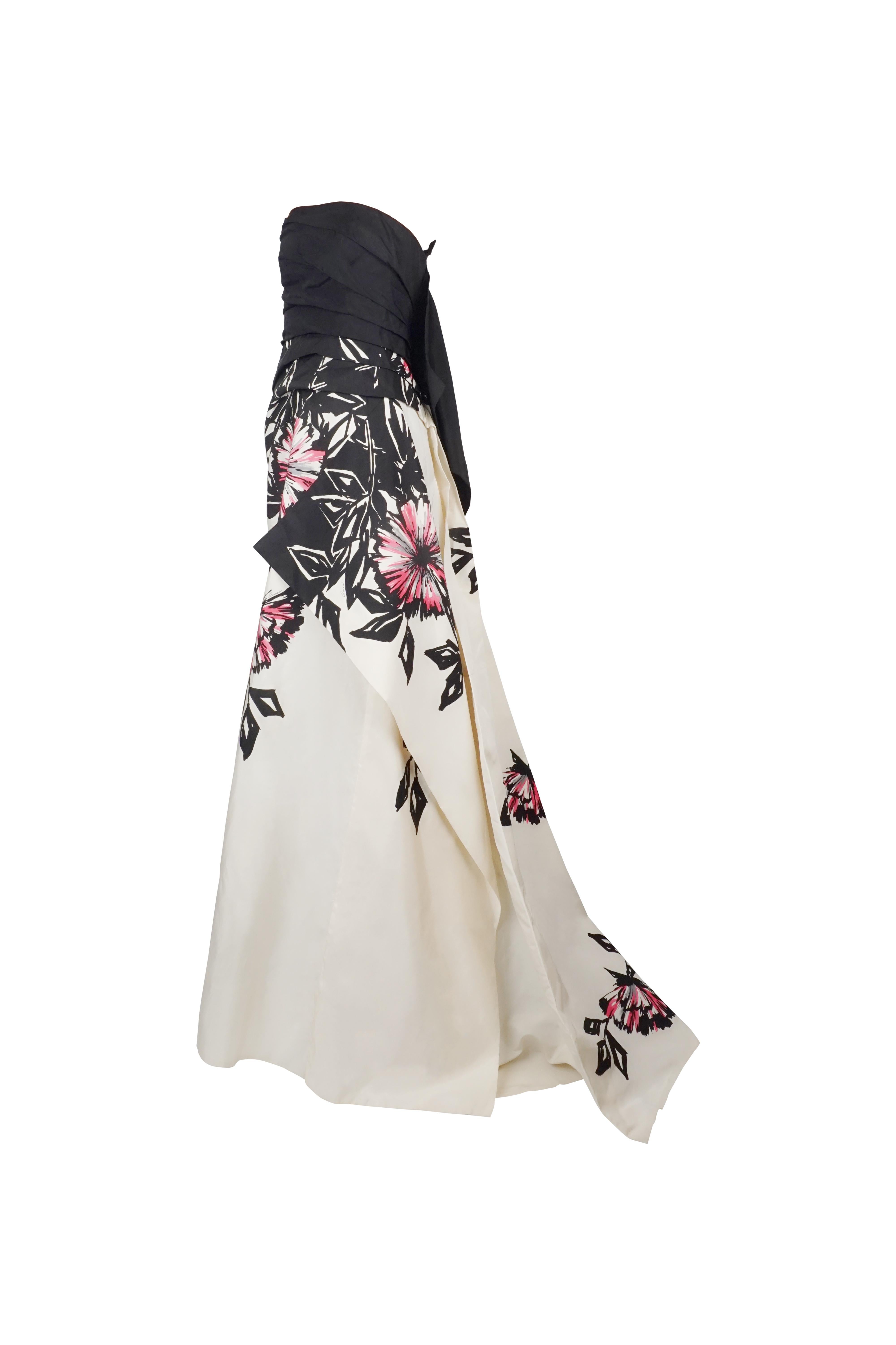 Gucci F/w 2008 Vestito Origami a tubo dipinto di fiori in vendita 1