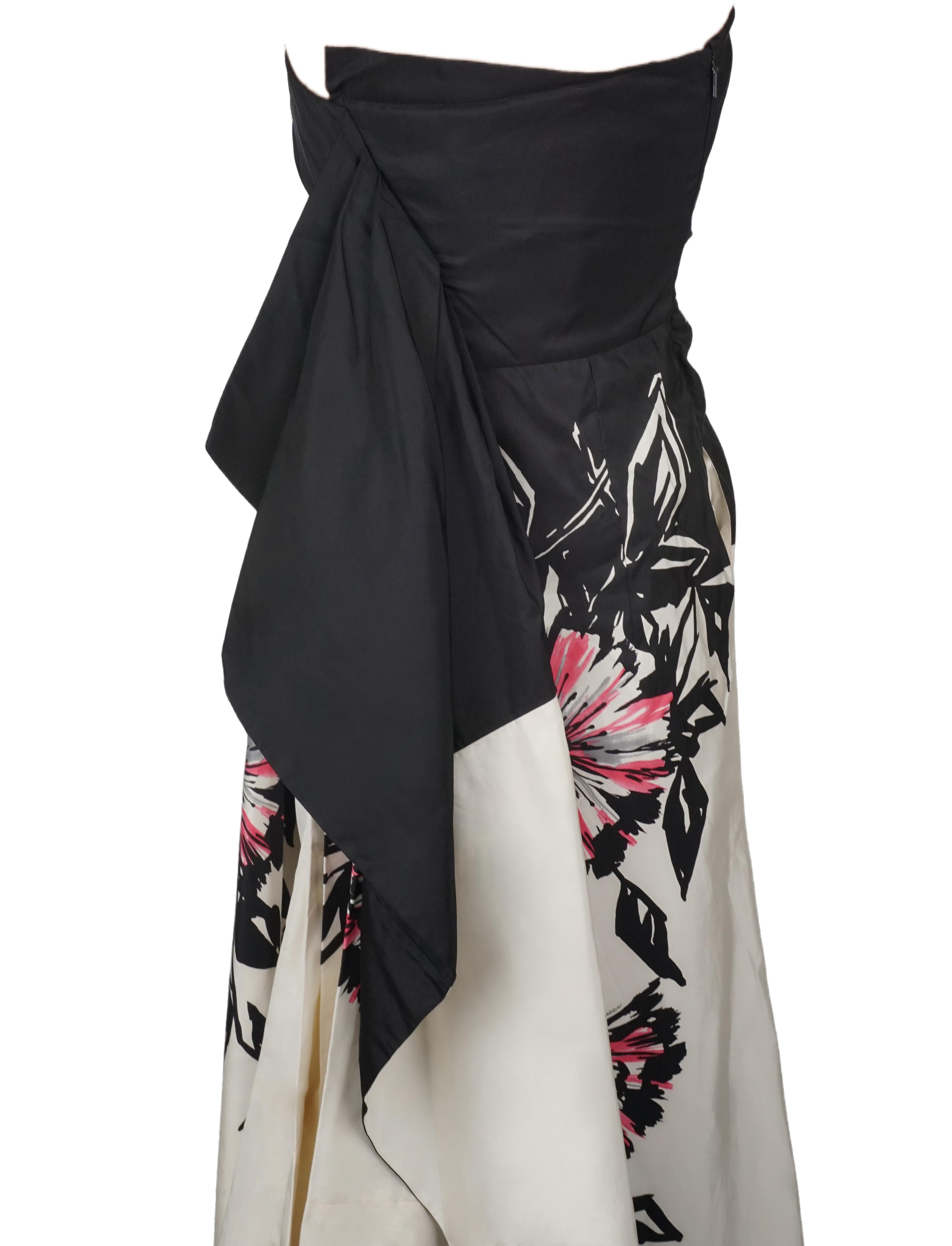 Gucci F/w 2008 Vestito Origami a tubo dipinto di fiori in vendita 4