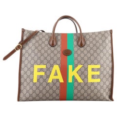 Gucci Fake/Not Convertible Open Tote Printed GG Coated Canvas Large