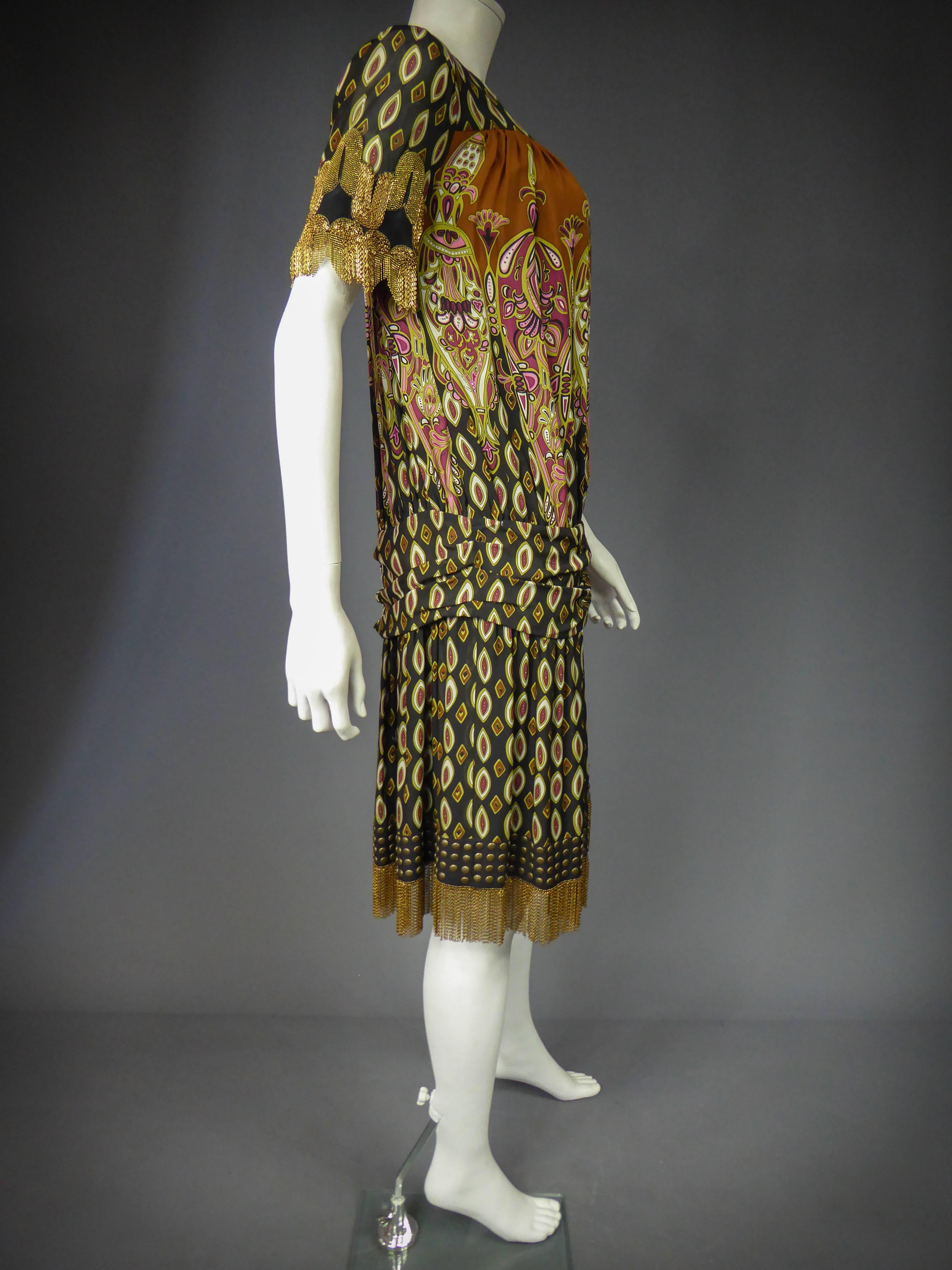 Bedrucktes Gucci-Kleid aus Seide Herbst / Winter 2008 - 2009 im Angebot 5
