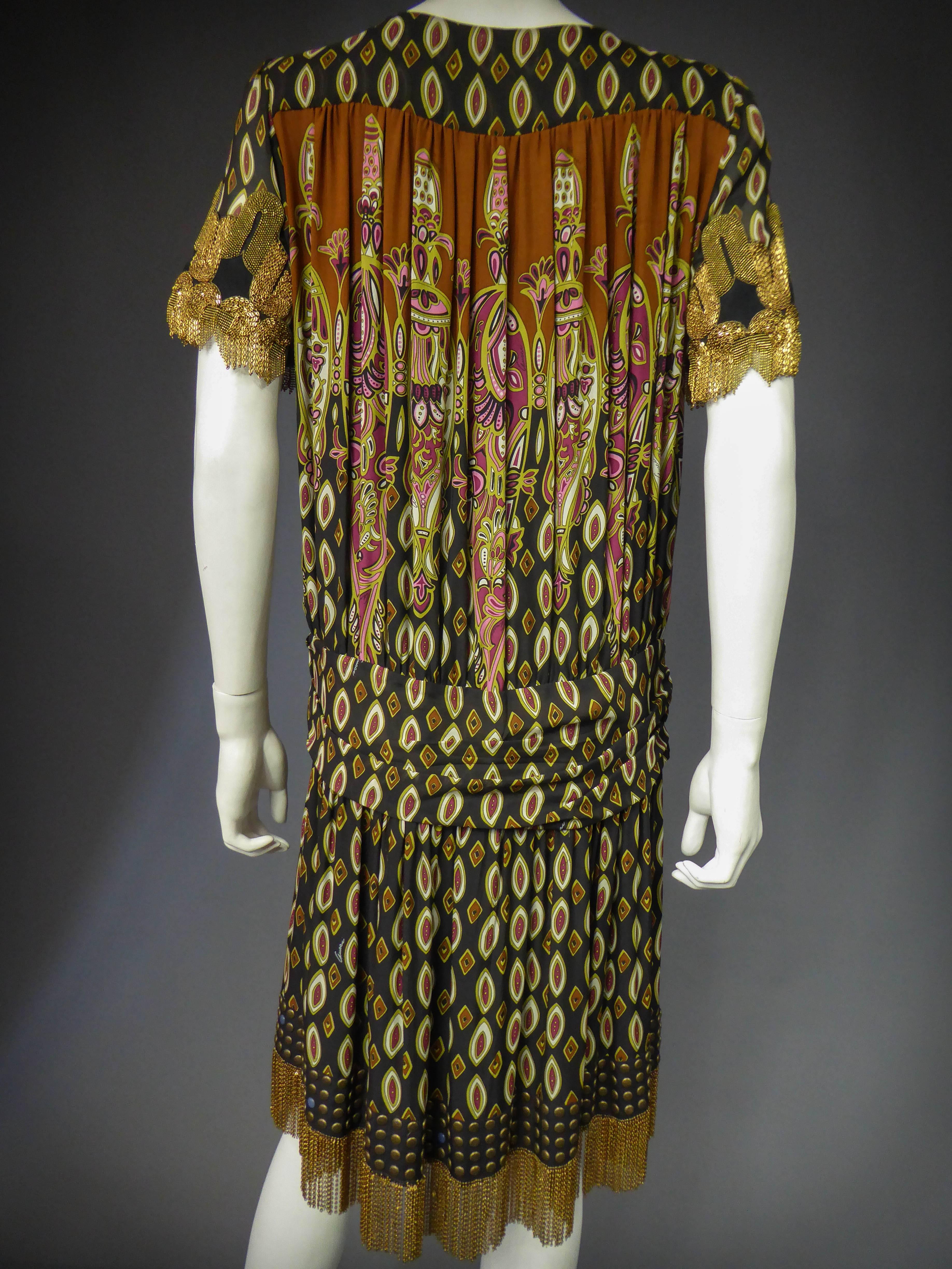 A Printed Silk Gucci Dress Fall / Winter 2008 - 2009 For Sale 3