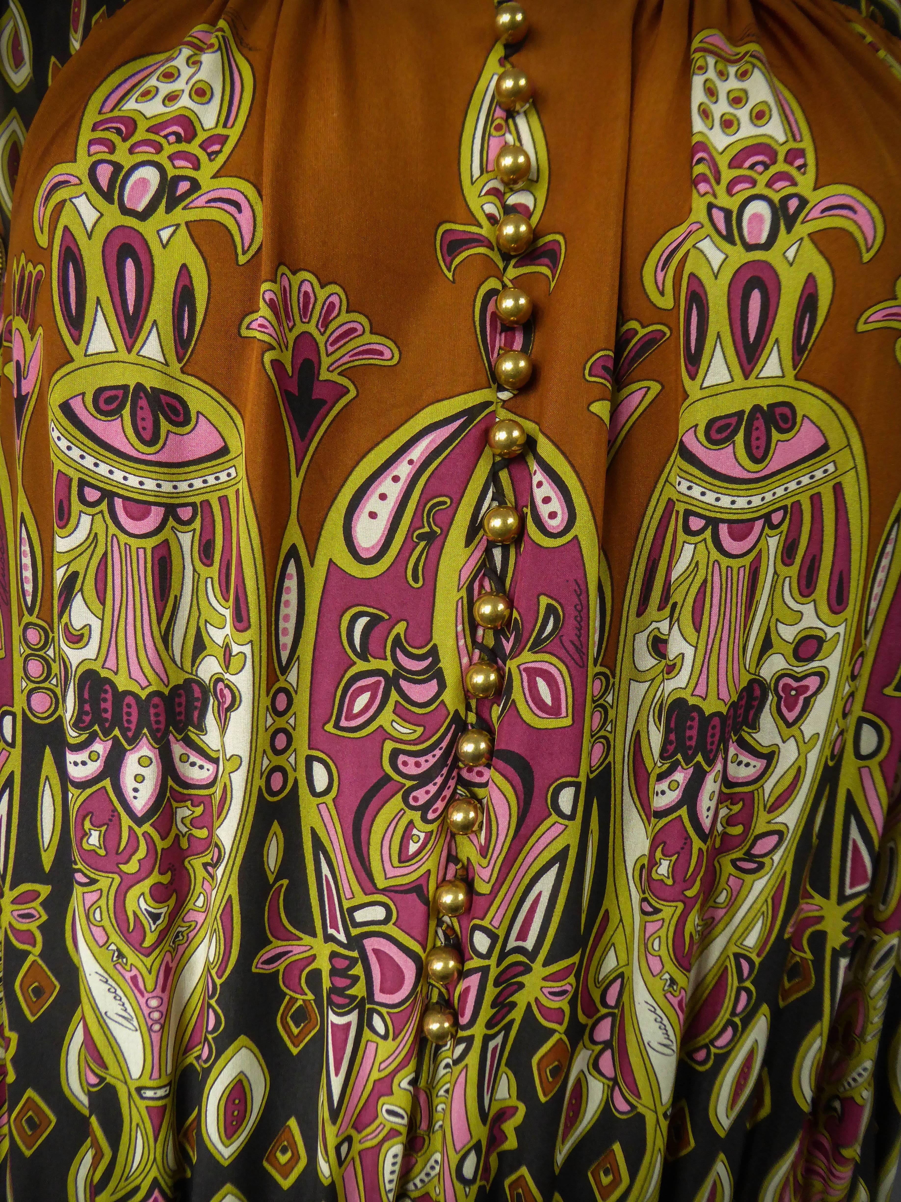 A Printed Silk Gucci Dress Fall / Winter 2008 - 2009 For Sale 5