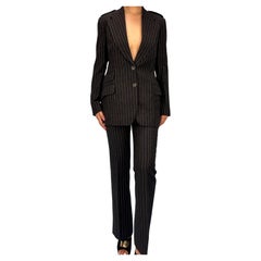Gucci Fall 1996 Runway Pinstripe Jacket & Pant Suit Set