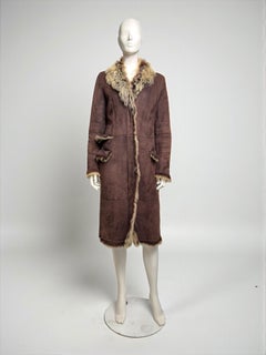 Gucci Fall 1998 by Tom Ford Shearling Brown Fur Coat