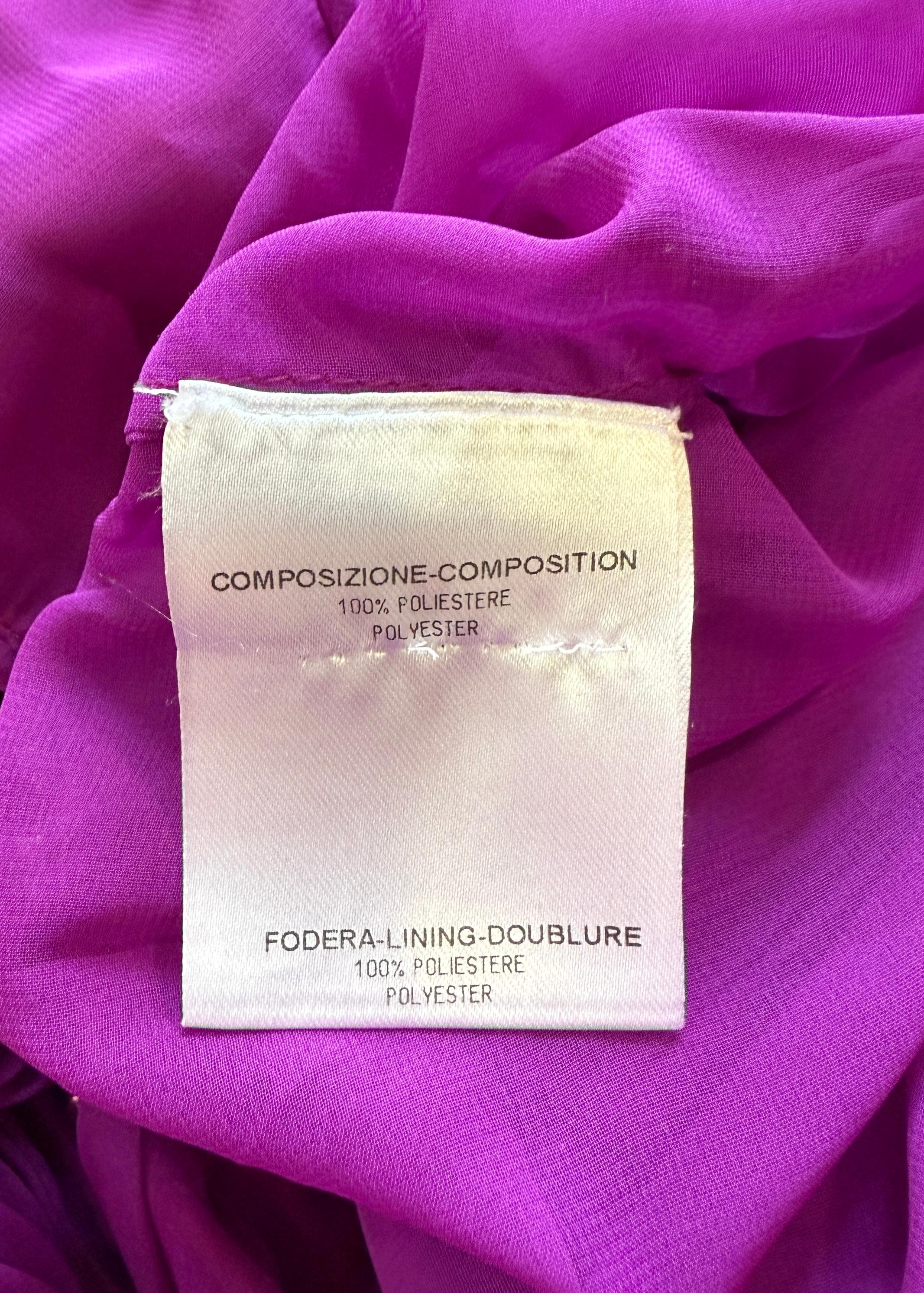 Gucci Fall 2006 Purple Crystal Embellished Pleated Gown For Sale 5