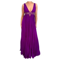 Gucci Fall 2006 Purple Crystal Embellished Pleated Gown