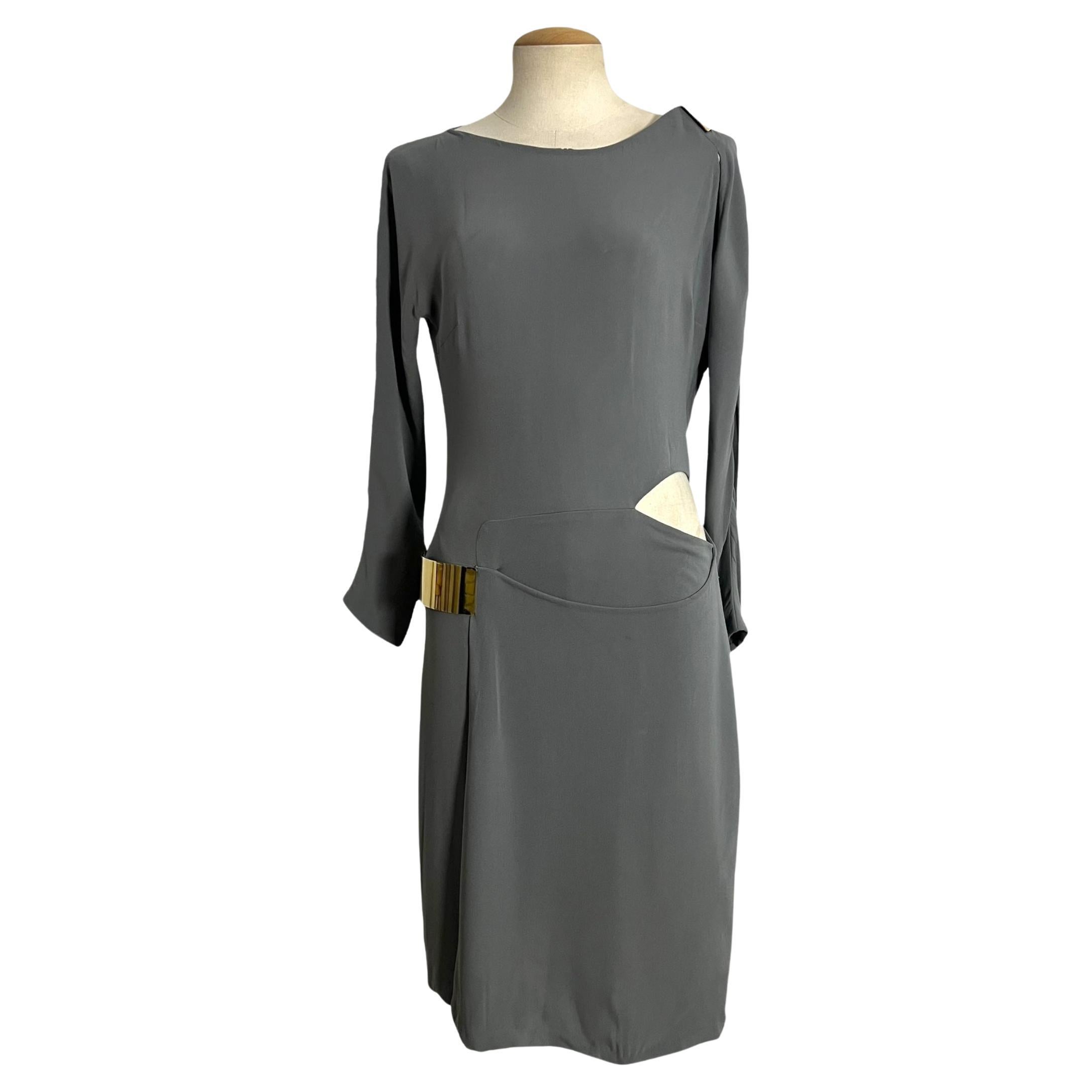 Gucci Fall 2010 Runway Cut-Out Silk Dress For Sale