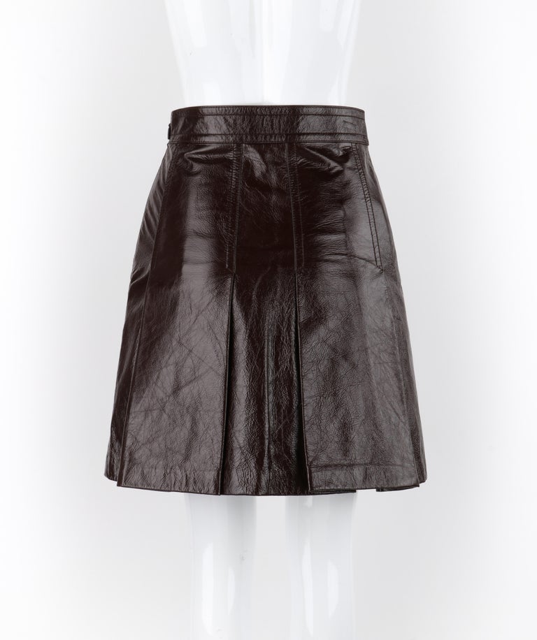スカート GUCCI Dark Brown Mini Skirt 40 GUCCI Gg Canvas Mini Skirt Gucci