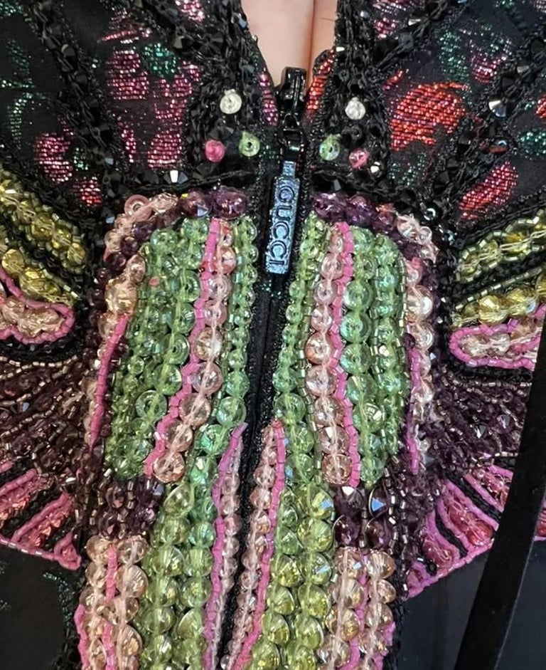 gucci boho dress Gorgeous Gucci Eye Catching Floral Boho Chic Dress at 1stDibs