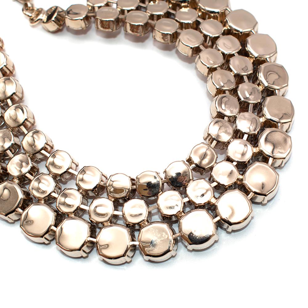 Gucci Faux Pearl & Crystal Tiered Collar Necklace In Excellent Condition For Sale In London, GB