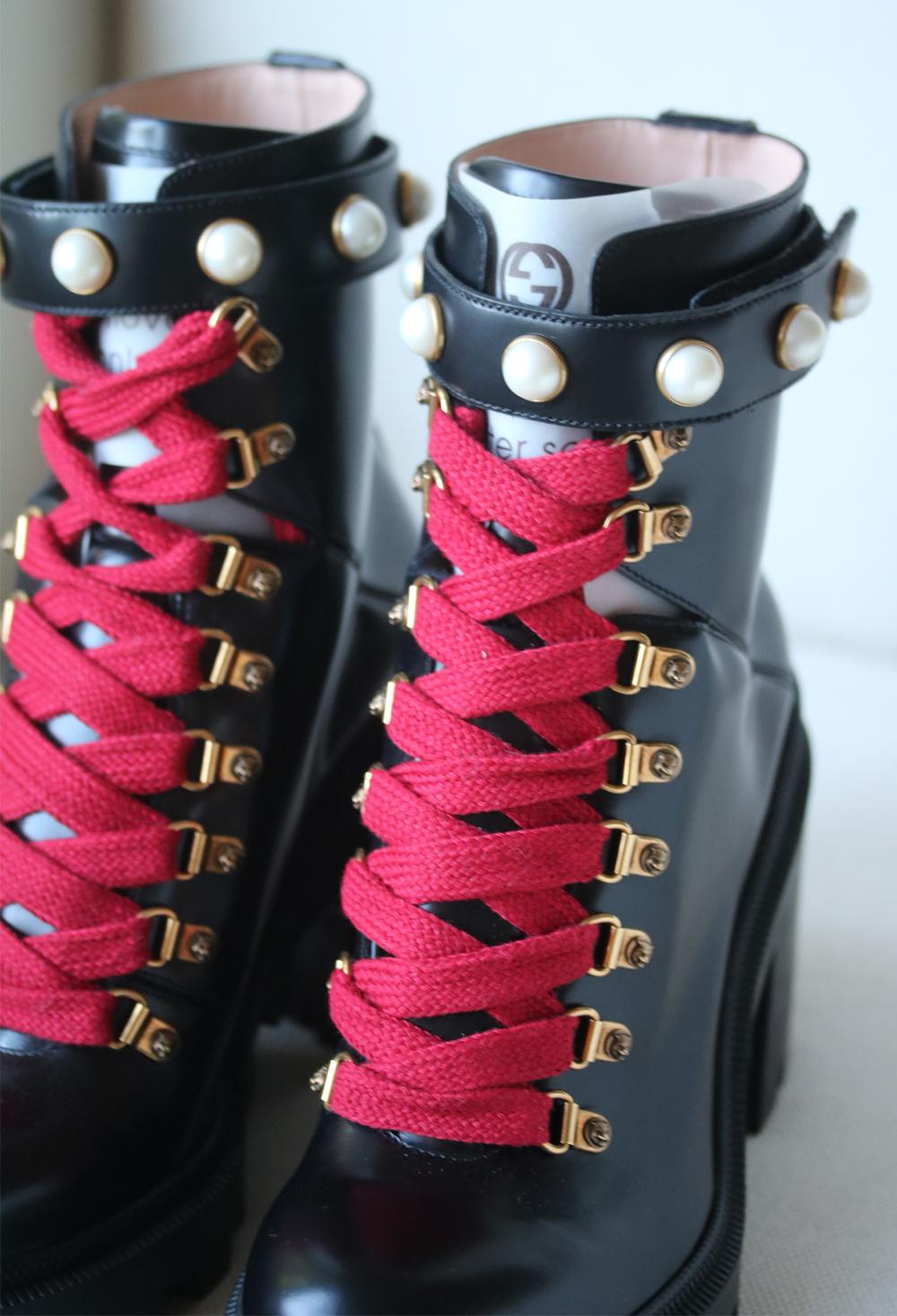 gucci boots pearls