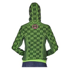 Gucci Felpa GG Tubolare Jersay Verde Fluo