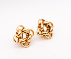 Gucci Firenze Large Horse-Bits Clips On Earrings In Solid 18Kt Yellow Gold