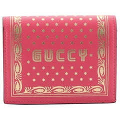 Gucci Flap Card Case Limited Edition Printed Leather