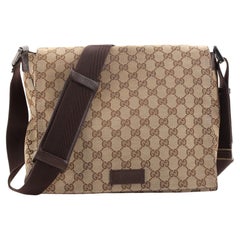 Gucci Flap Messenger Bag GG Canvas Medium