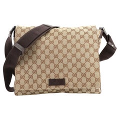 Gucci Flap Messenger Bag GG Canvas Medium