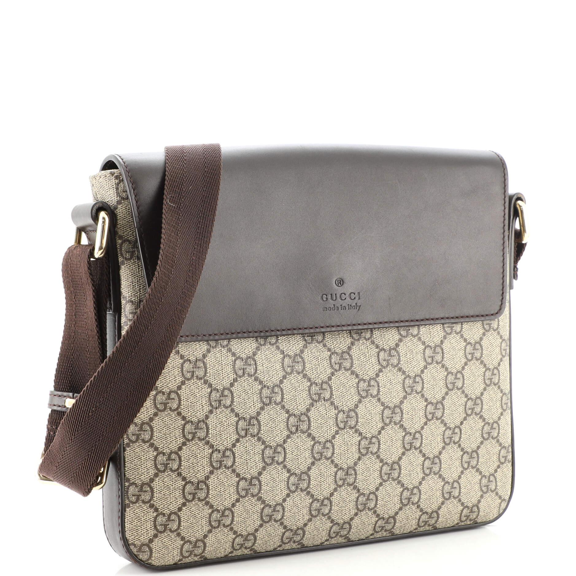 Gucci gg supreme flap messenger bag discount