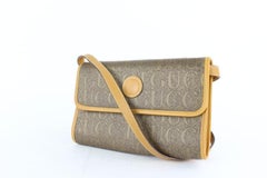 Gucci Flap Monogram 6gz0130 Brown Coated Canvas Cross Body Bag
