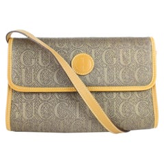 Gucci Flap Monogram 6gz0130 Brown Coated Canvas Cross Body Bag For Sale ...