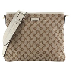 Gucci Flat Messenger Bag GG Canvas Medium