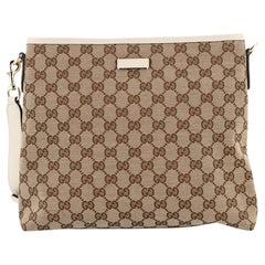 Gucci Flat Messenger Bag GG Canvas Medium