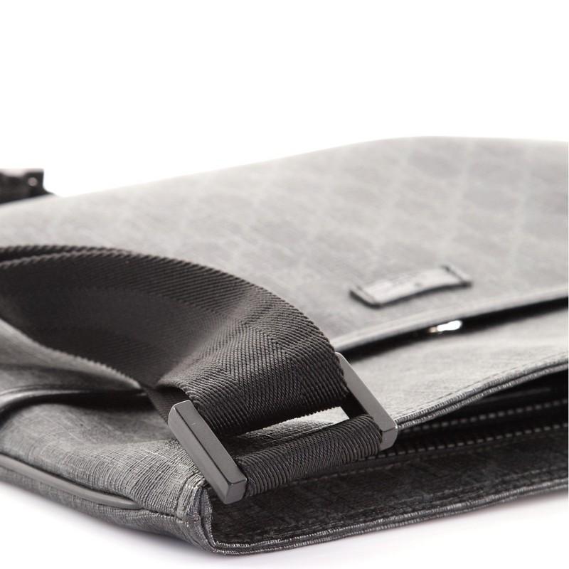 Gucci flache Messenger Bag GG beschichtetem Segeltuch groß 3