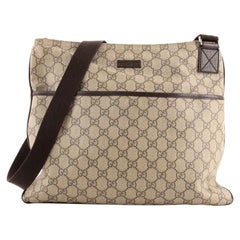 Gucci Flat Messenger Bag GG Coated Canvas Large