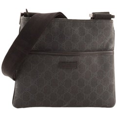 Gucci Flat Messenger Bag GG Coated Canvas Small