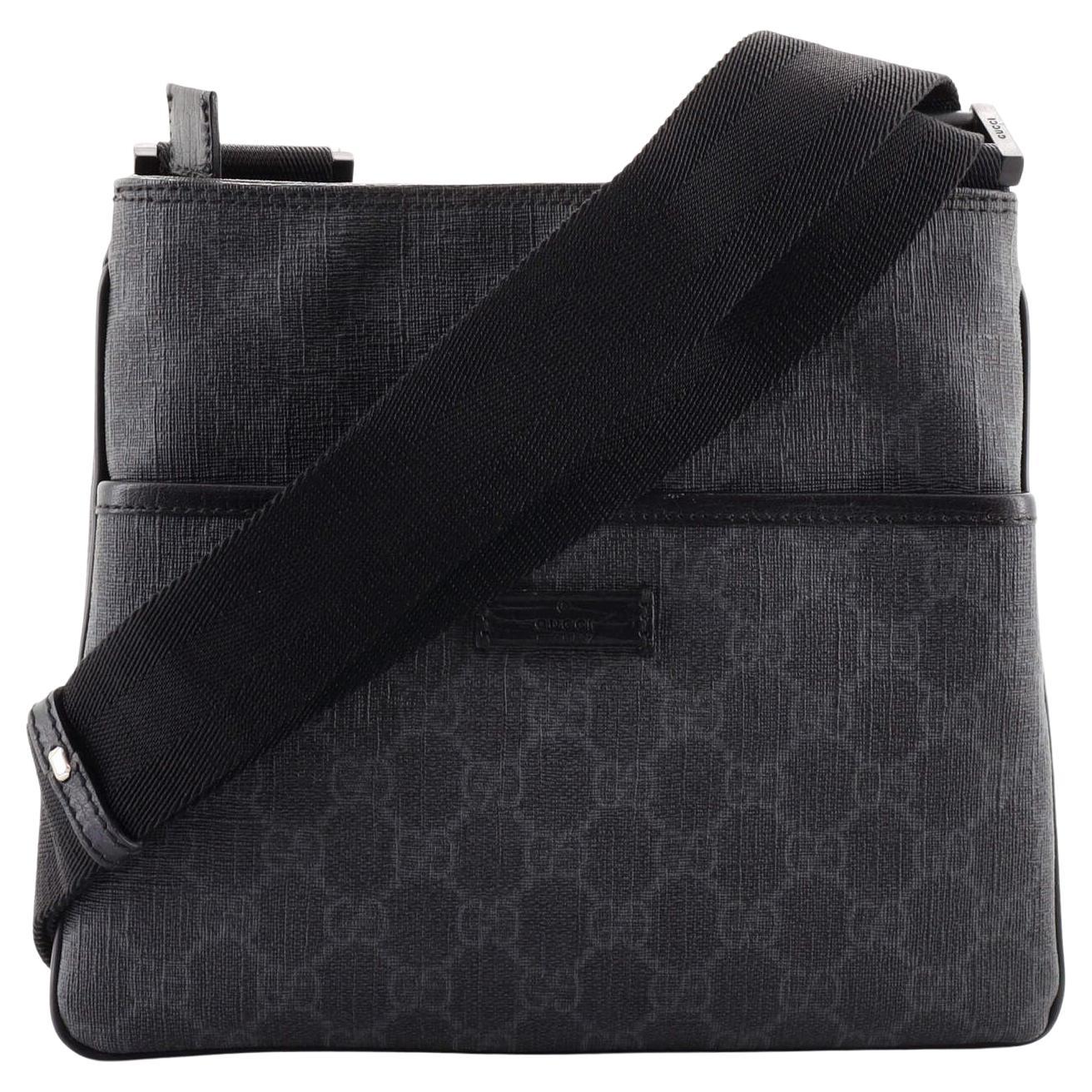 Gucci Flat Messenger Bag GG Coated Canvas Small