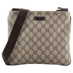 Gucci Flat Messenger Bag GG Coated Canvas Small