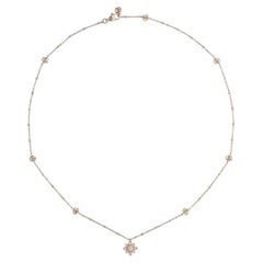 Gucci Flora 18k Rose Gold and Diamond Necklace YBB702393001