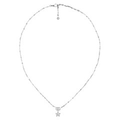 Gucci Flora Halskette aus 18 Karat Weißgold mit Diamanten YBB581842001