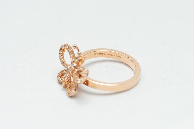 Gucci Flora Farfalla Movable Butterfly Pavé Diamond and ...