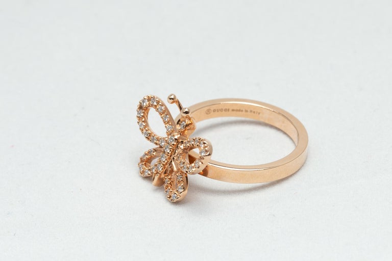 Gucci Flora Farfalla Movable Butterfly Pavé Diamond and ...