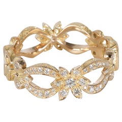 Gucci Flora Fashion Ring in 18k Yellow Gold 0.35 CTW