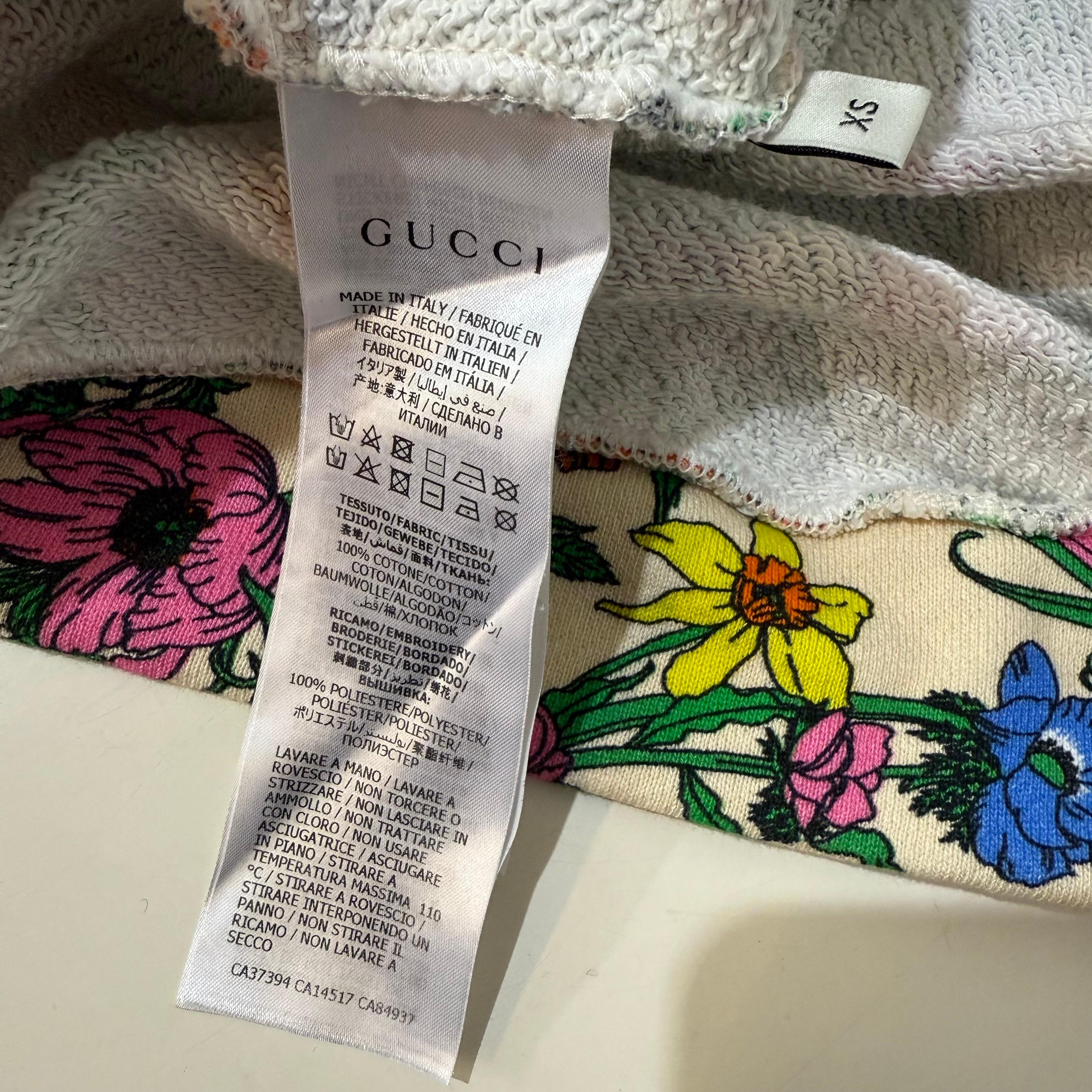 Gucci Flora Hoodie Size XS en vente 4