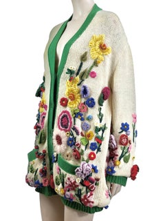 Gucci Flora knitted relief cardigan