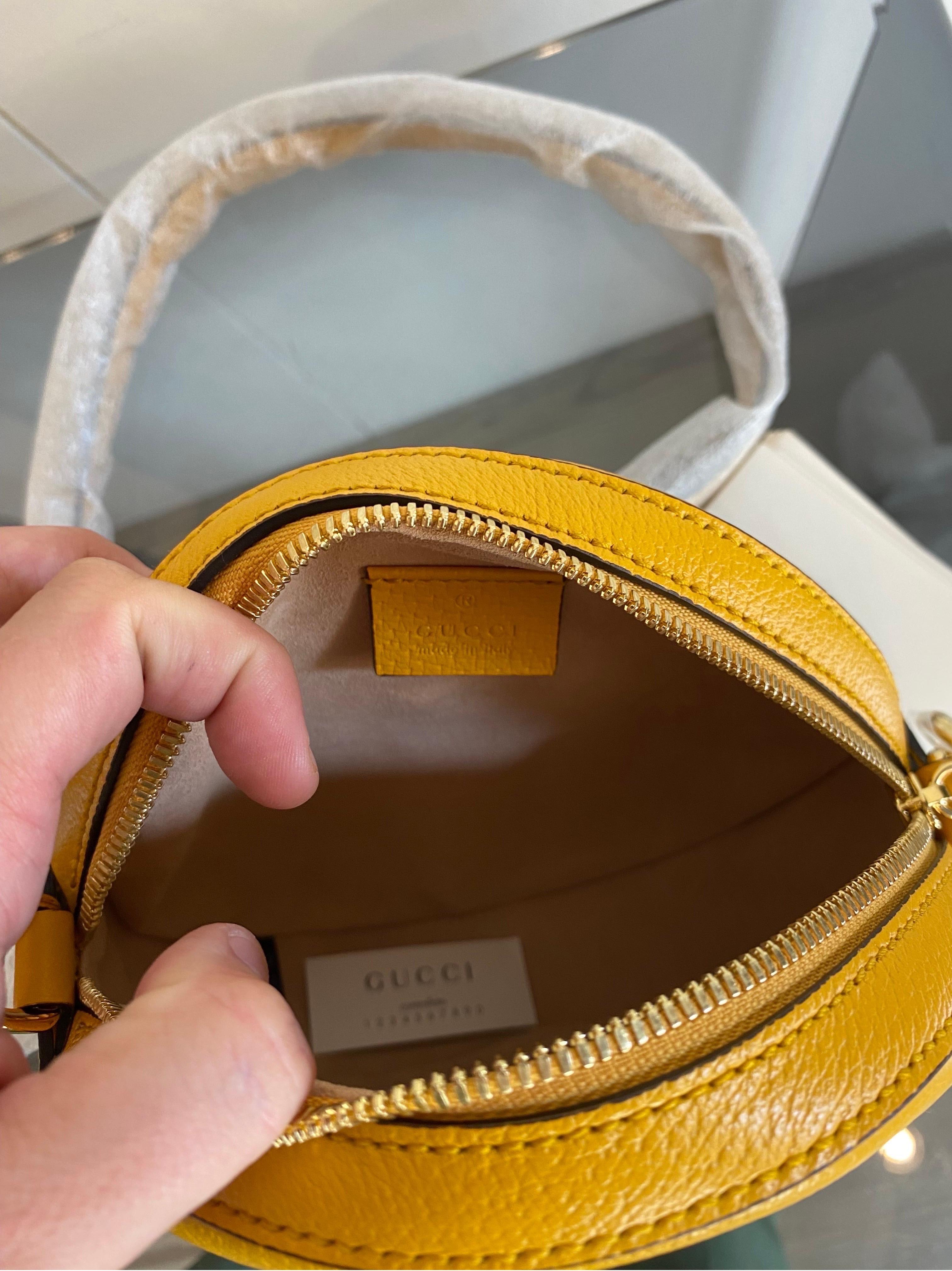 Gucci Flora Ophidia round yellow bag 1